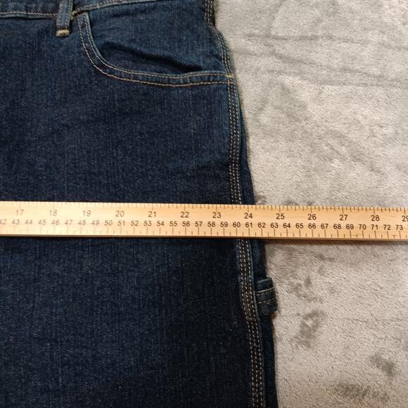 Dickies Jeans Men's 42 x 30 Dark Blue Carpenter Style Hammer Loop - Picture 13 of 16